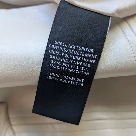 Bagatelle Collection Faux Leather Mini Skirt Cream White Women’s (Approx. Large) - Picture 5 of 5